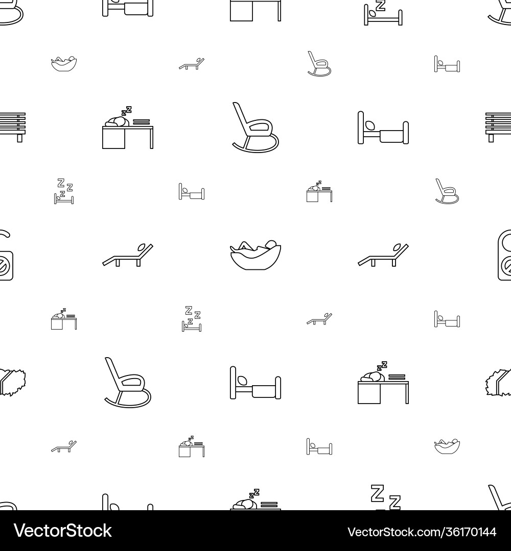 Rest icons pattern seamless white background Vector Image