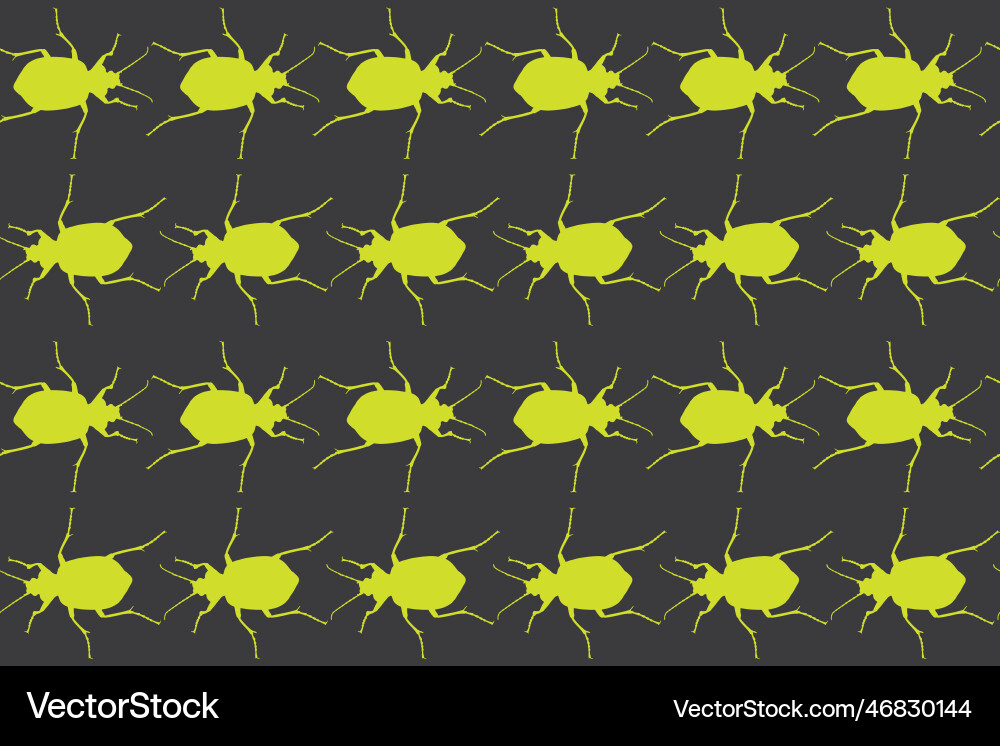 Seamless pattern with bugs endless background vector image