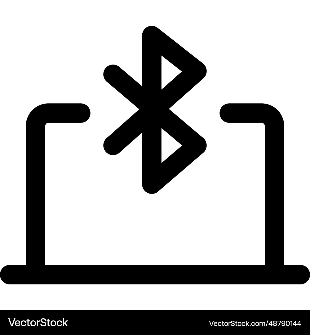 Sharing data via bluetooth to a laptop vector image