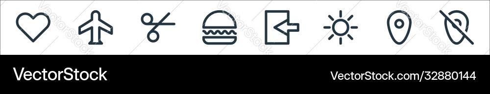 User interface line icons linear set quality User interface line icons linear set quality vector image