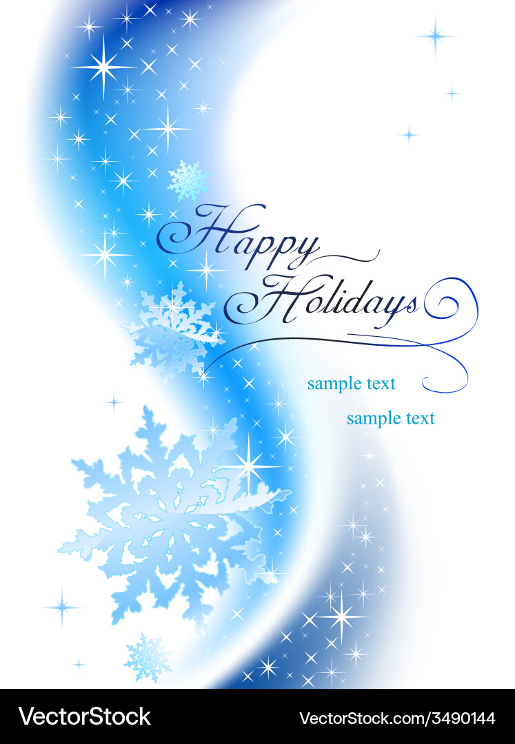 Winter Snowflake Background Vector Image