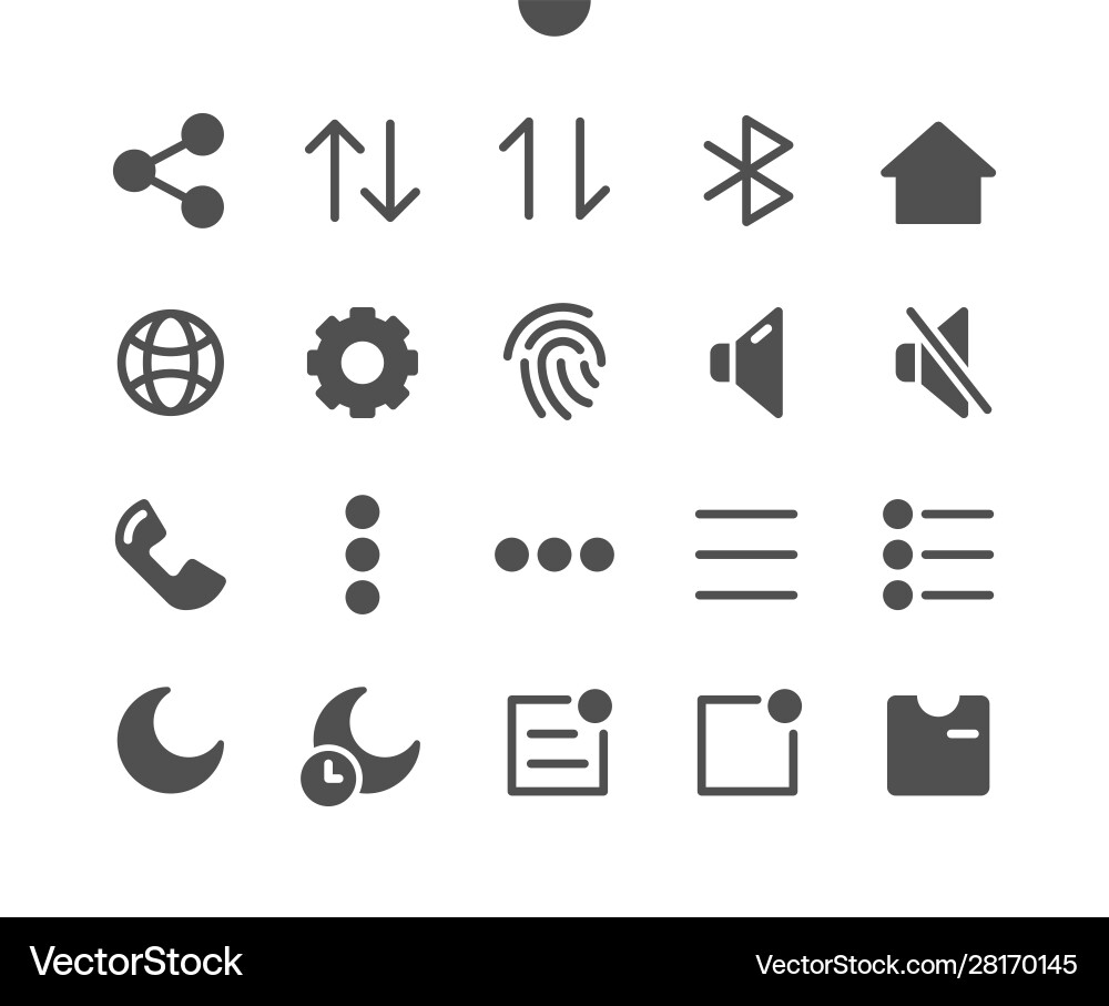 17 settings v1 ui pixel perfect well-crafted 17 settings v1 ui pixel perfect well-crafted Vector Image