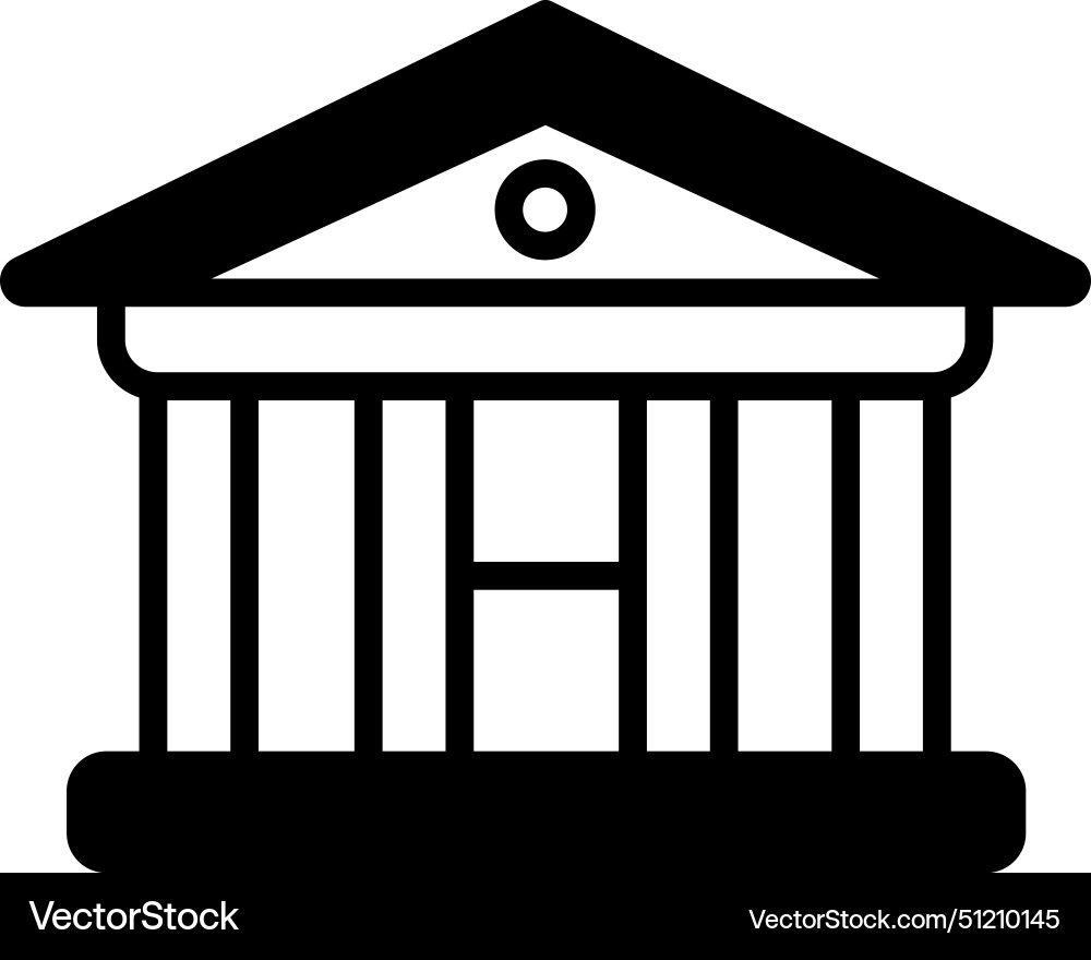 A building with columns and dome on top vector image