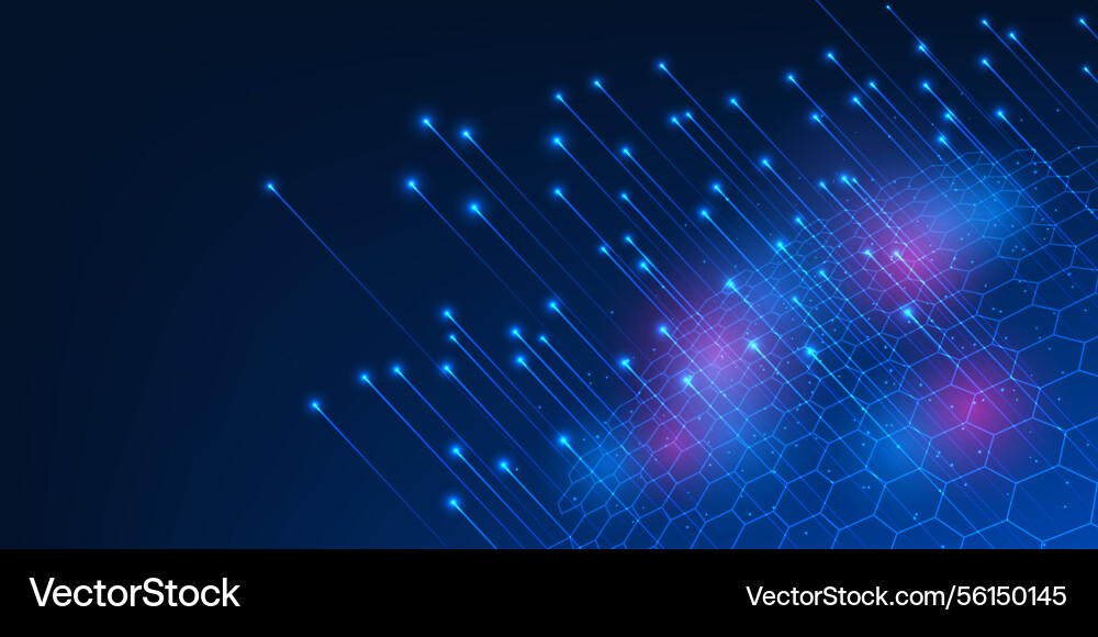 Big data technology abstract background lines vector image