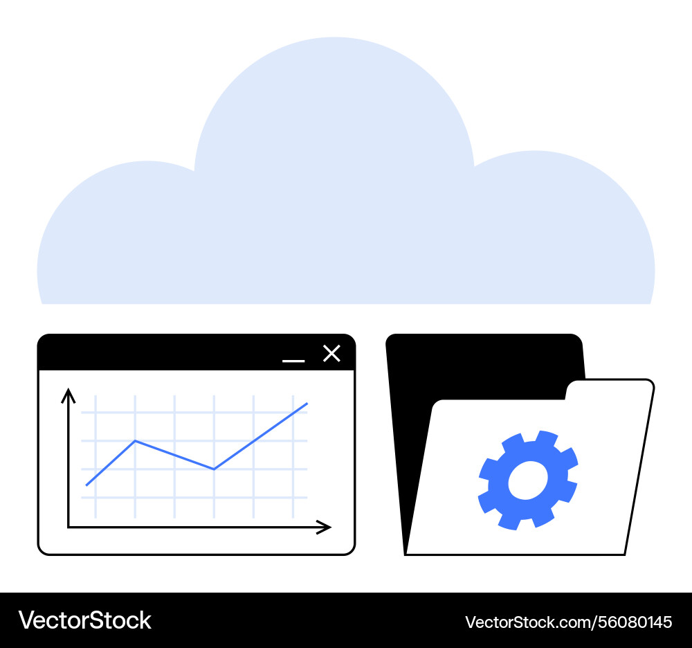 Cloud data management with graph analytics vector image