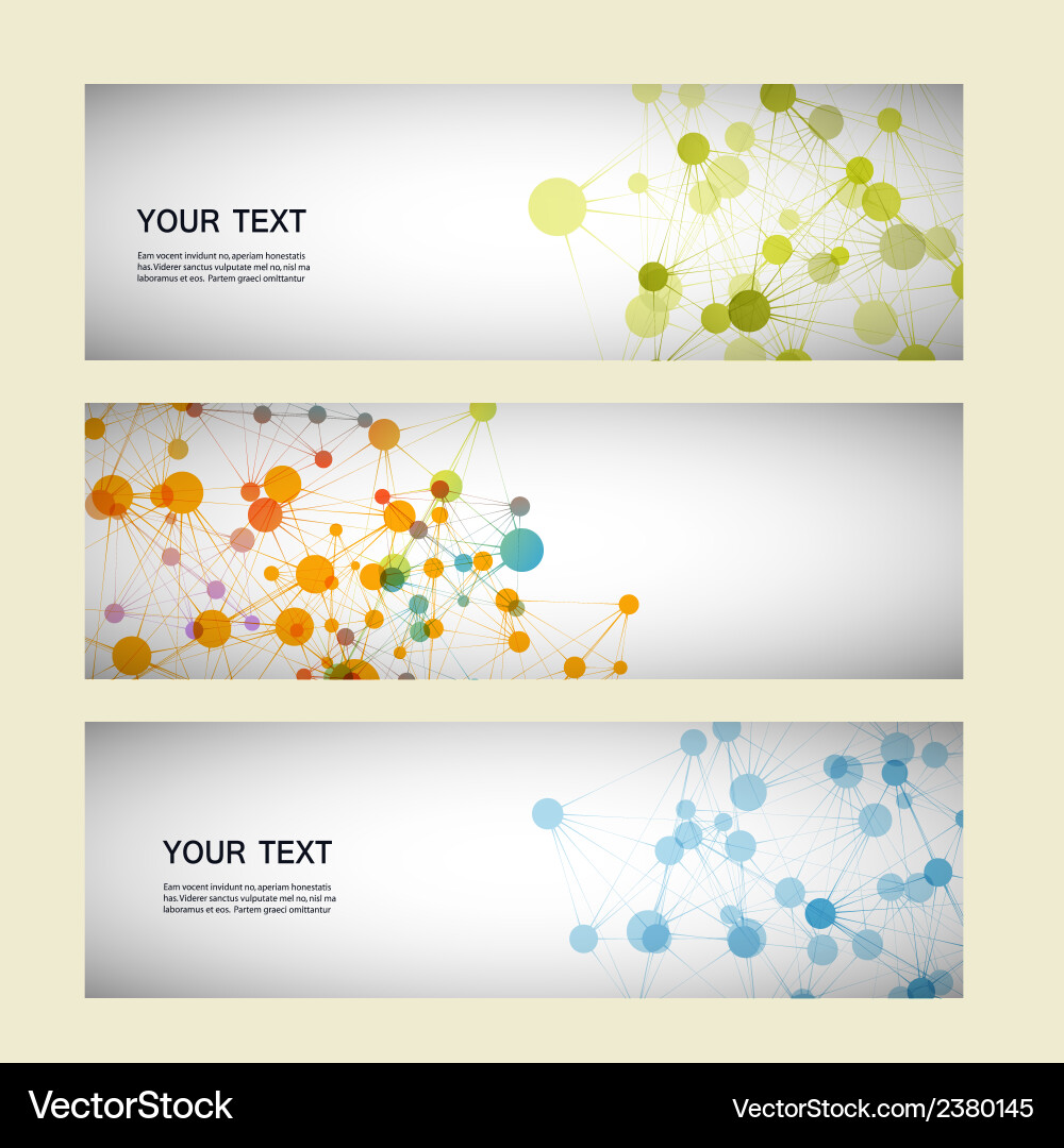 DNA & Network Connection - Abstract Science vector image