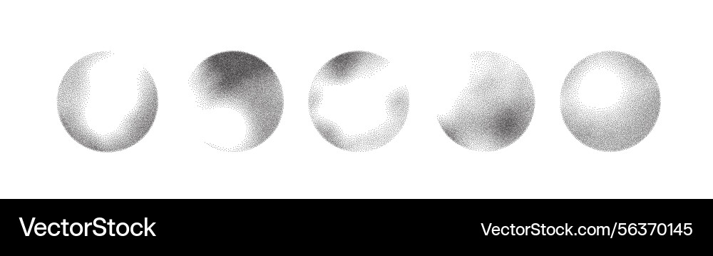 Grain noise dot sphere with gradient spray pattern Vector Image