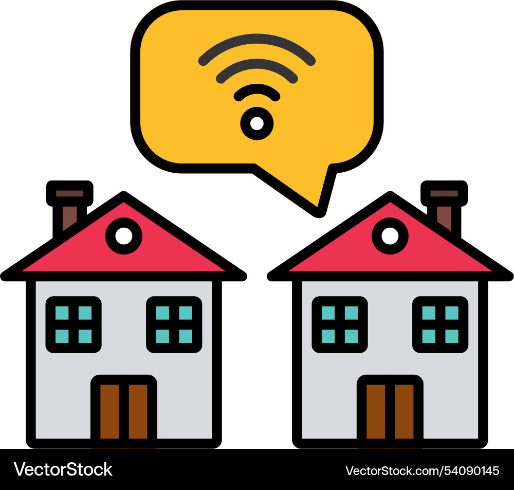 Internet connection line filled icon design Vector Image