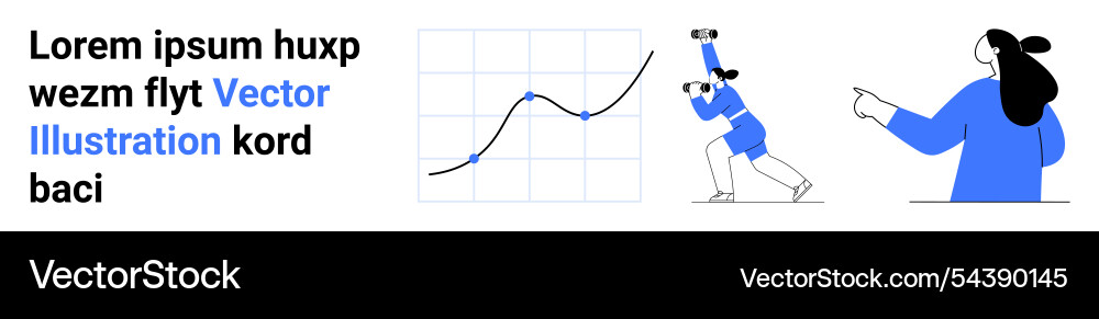 Modern business presentation with graph analysis Vector Image