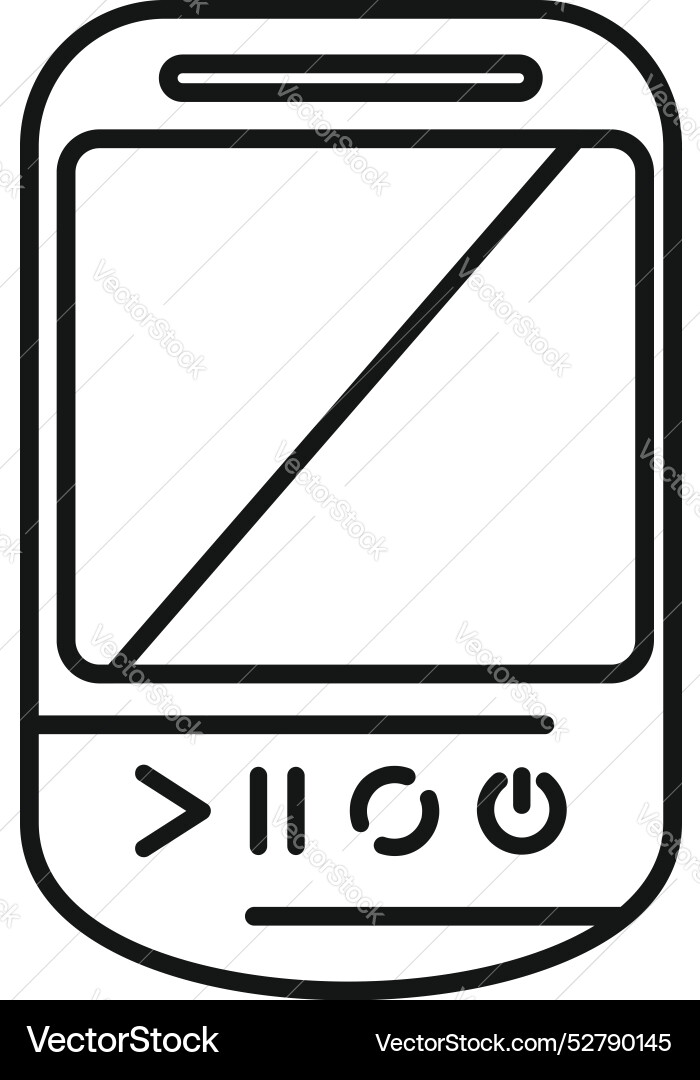 Modern smartphone display showing media player Modern smartphone display showing media player vector image
