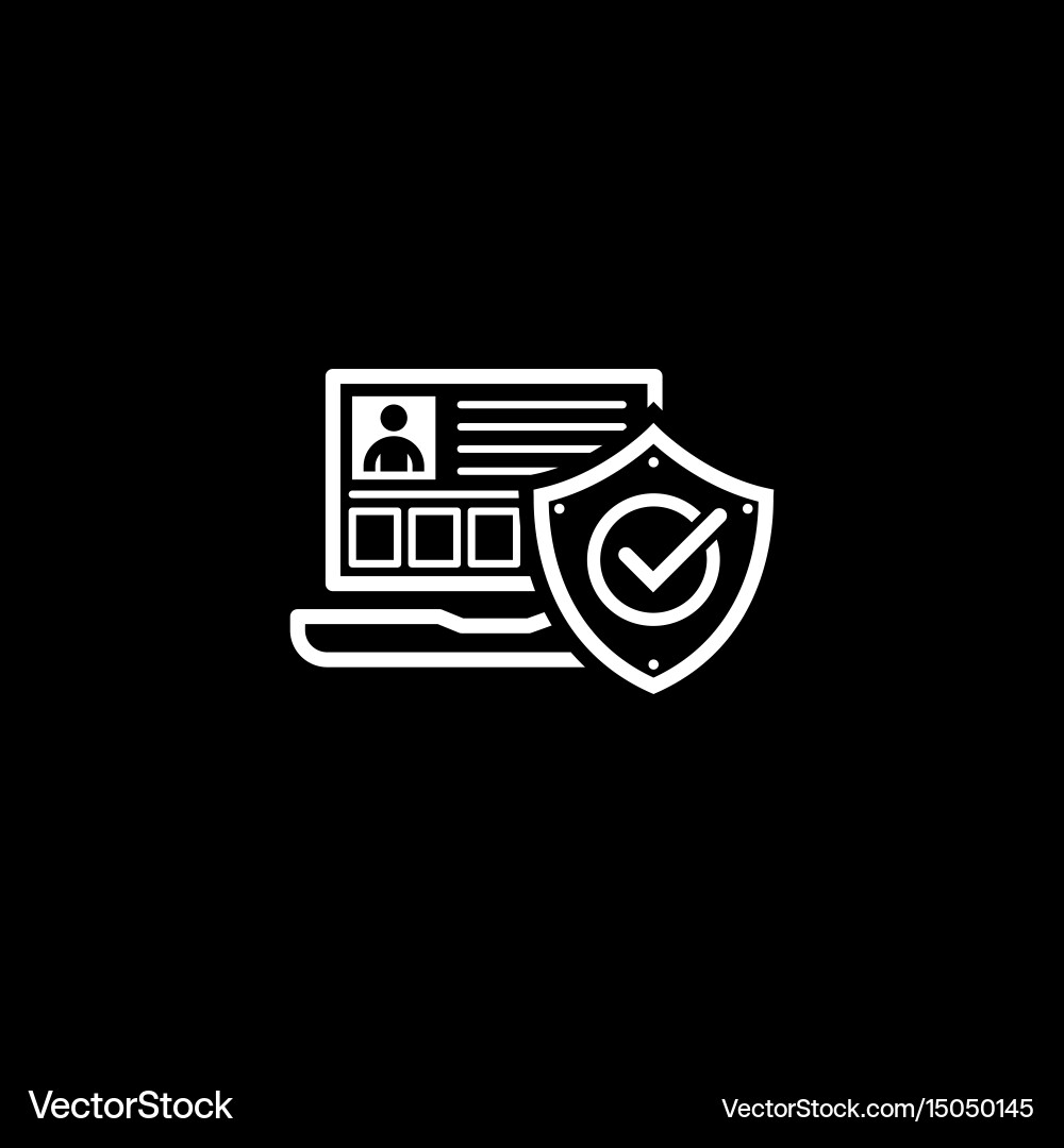 Persönliche Sicherheit Icon flaches Design Vektorbild