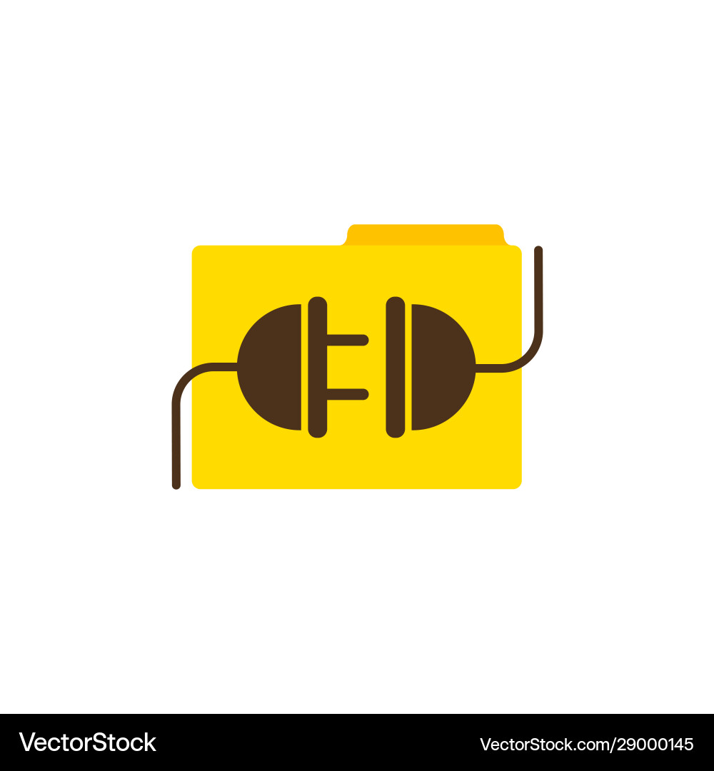 Plugin icon connect and disconnect concept Plugin icon connect and disconnect concept vector image