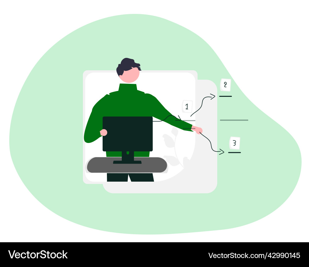 Programmers working concept in flat design vector image