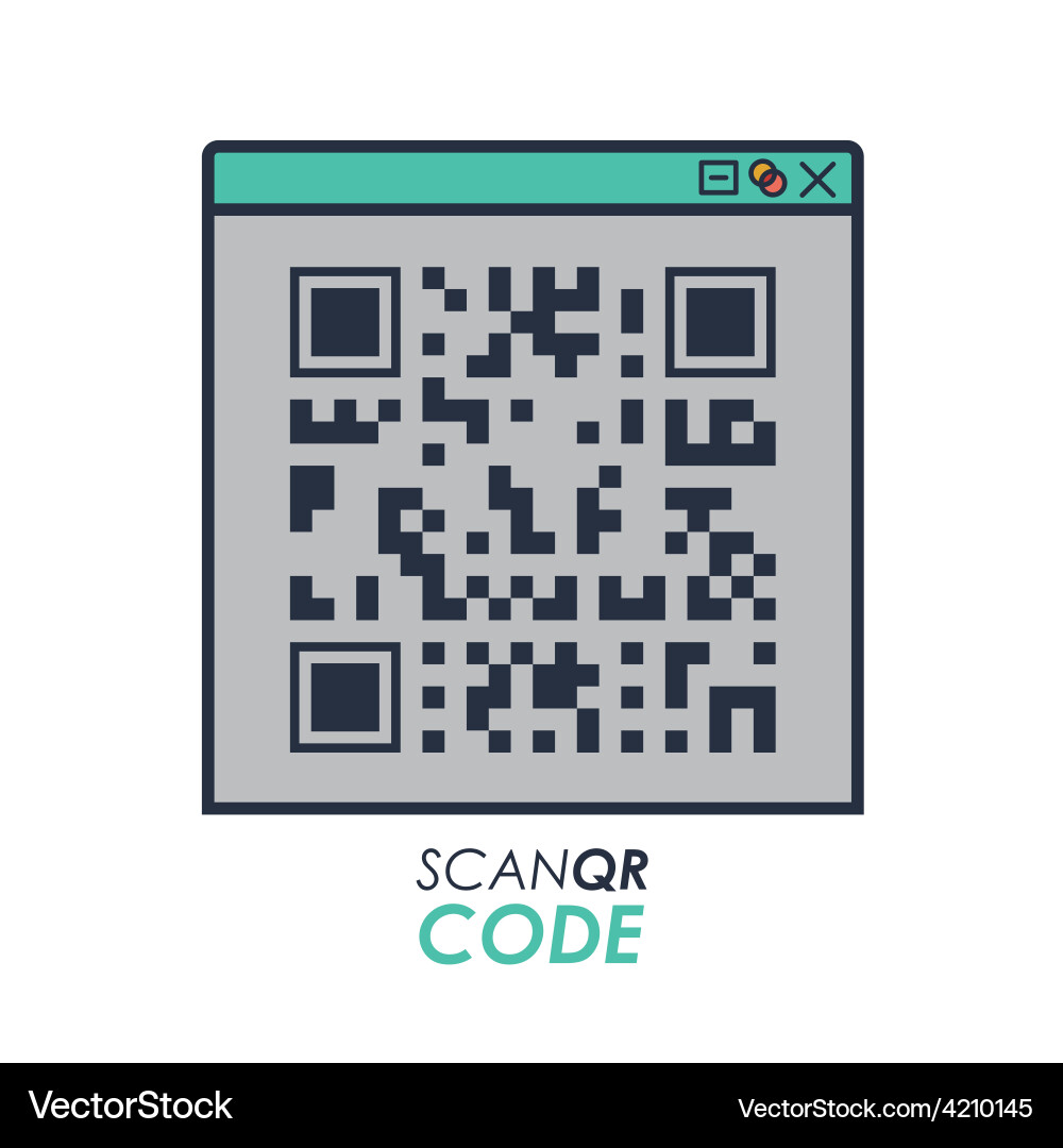 Qr-Code-Design scannen vektorbild