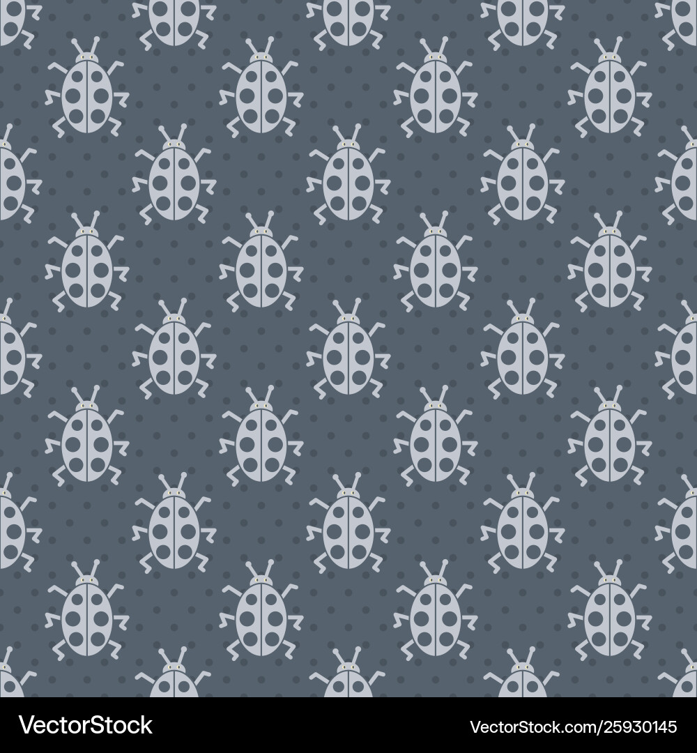Seamless pattern with cartoon bugs Vector Image
