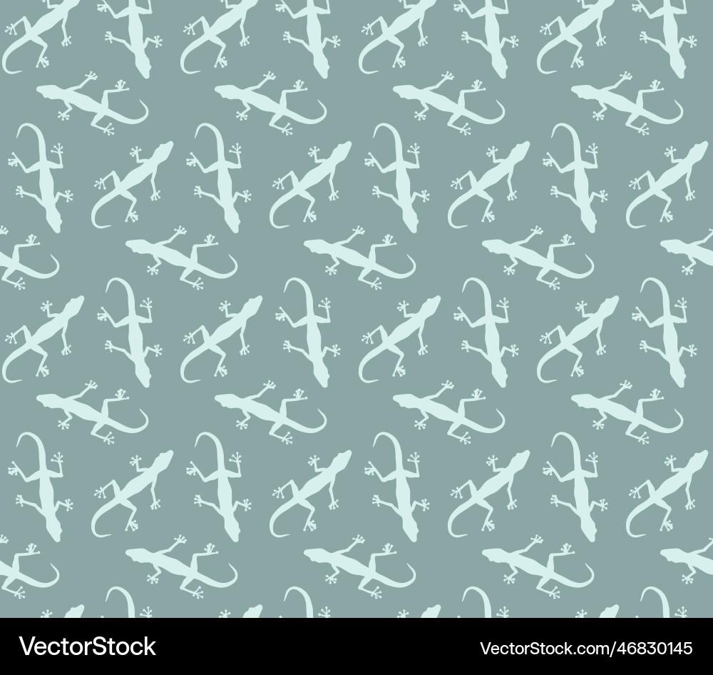 Seamless pattern with gecko lizards endless Seamless pattern with gecko lizards endless vector image