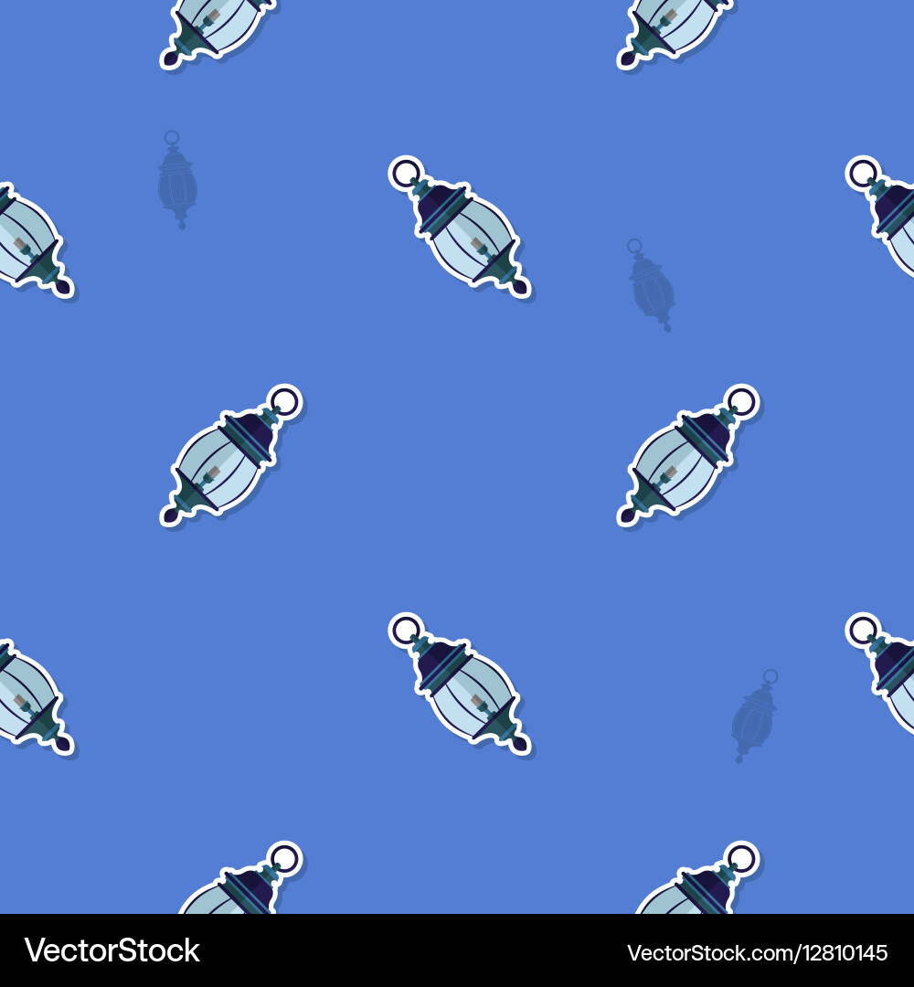 Seamless pattern with lanterns vector image