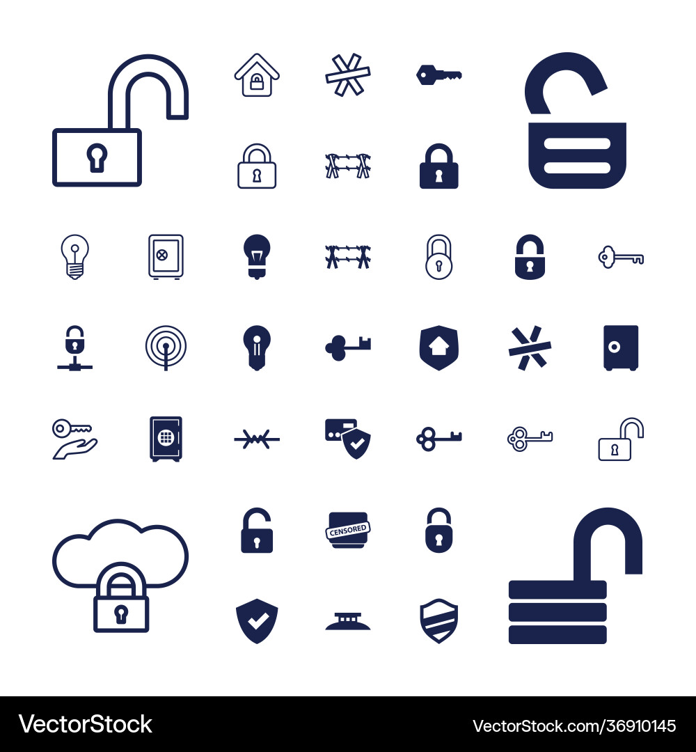 Secure icons vector image