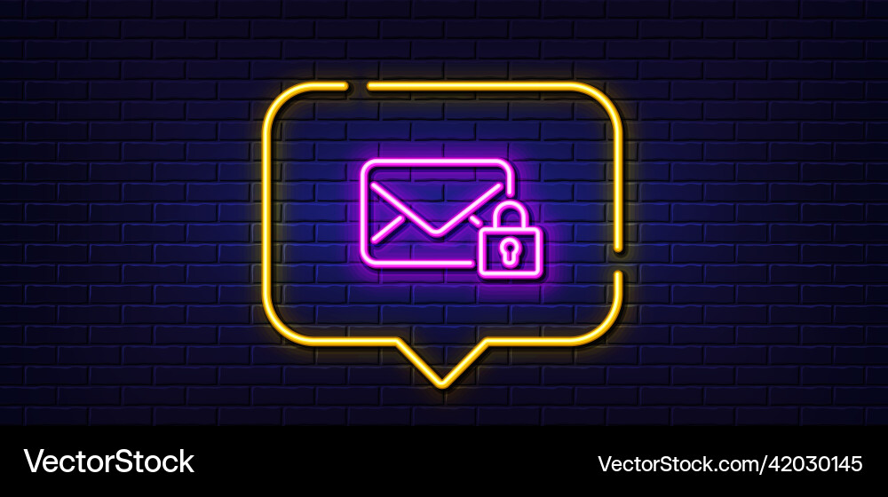 Secure mail line icon private message Vector Image