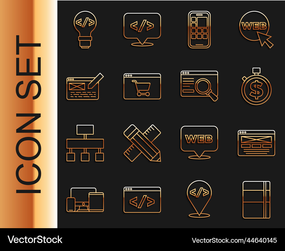 Set line sketchbook or album ui ux design time Set line sketchbook or album ui ux design time vector image