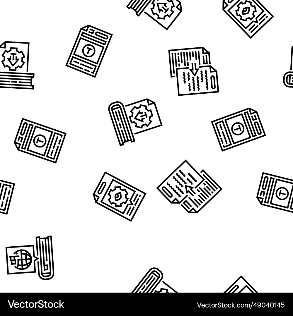 Technical writer doc seamless pattern vector image