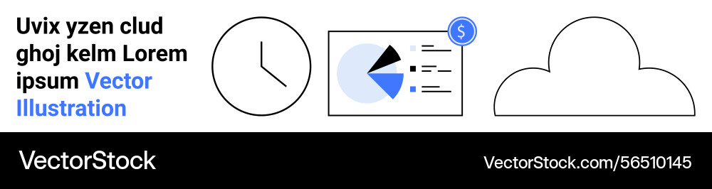 Time management data visualization and cloud Time management data visualization and cloud vector image