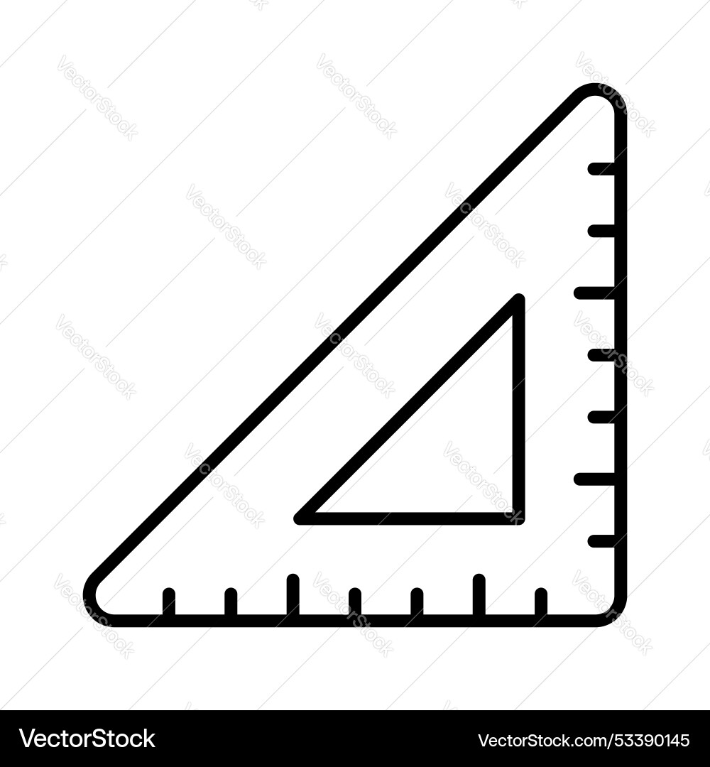 Triangular ruler Vector Image