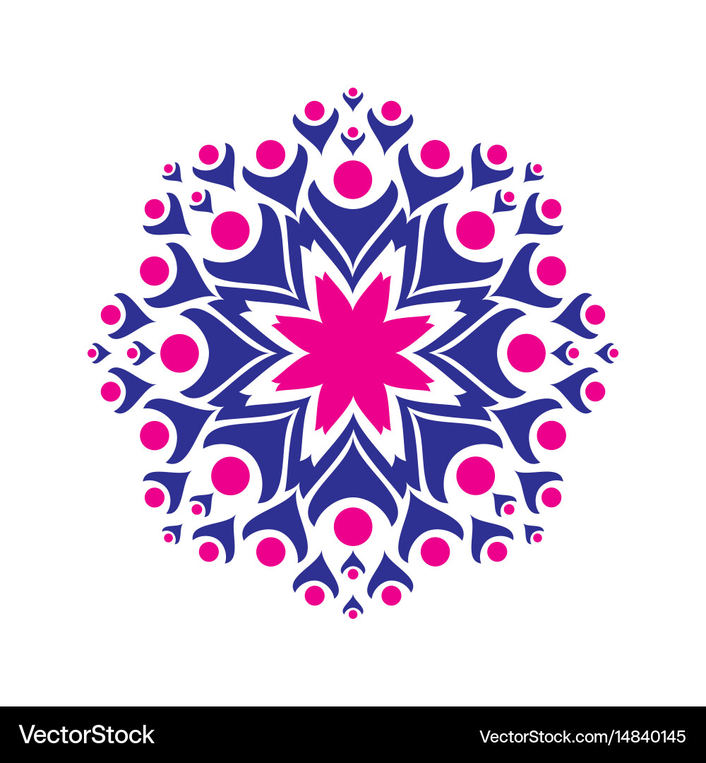 Unity or abstract teamwork concept vector image