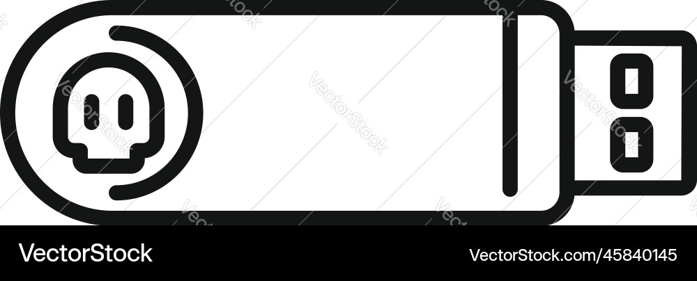 Usb virus data icon outline hacker error Usb virus data icon outline hacker error Vector Image
