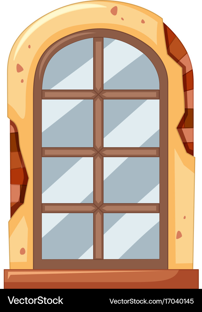 Window on brick wall Royalty Free Vector Image