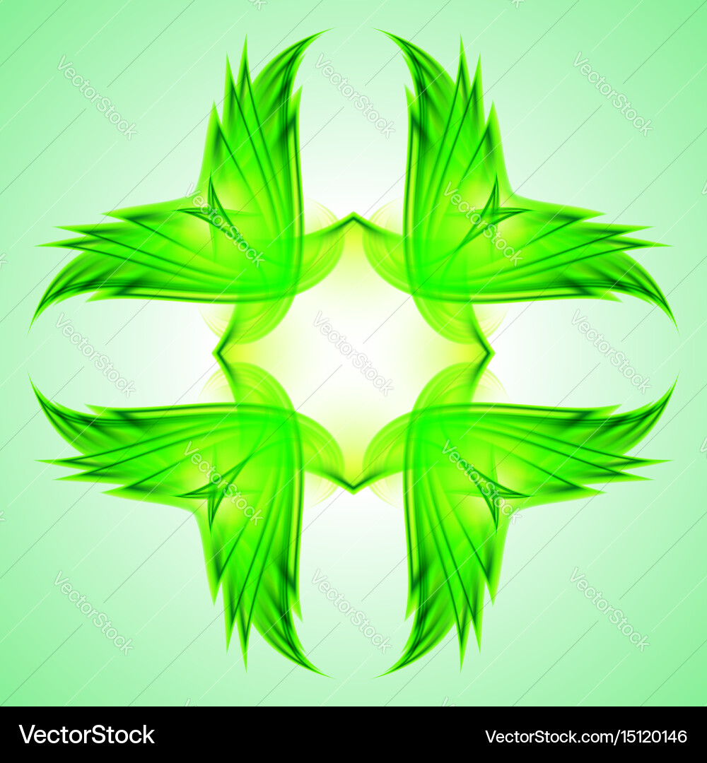 Abstraction green symbol for web design vector image