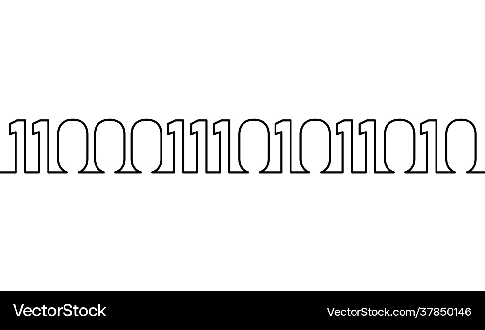 Cloud computing continuous line art border from Cloud computing continuous line art border from vector image