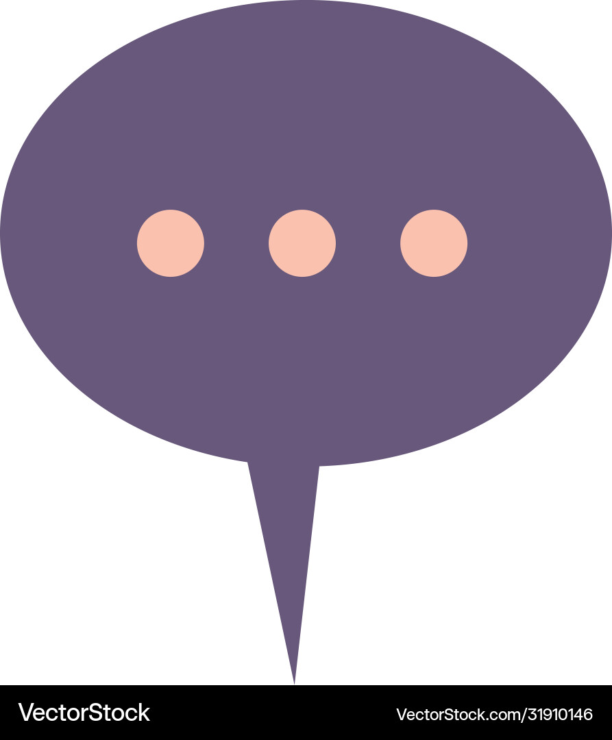 Communication bubble with points design vector image