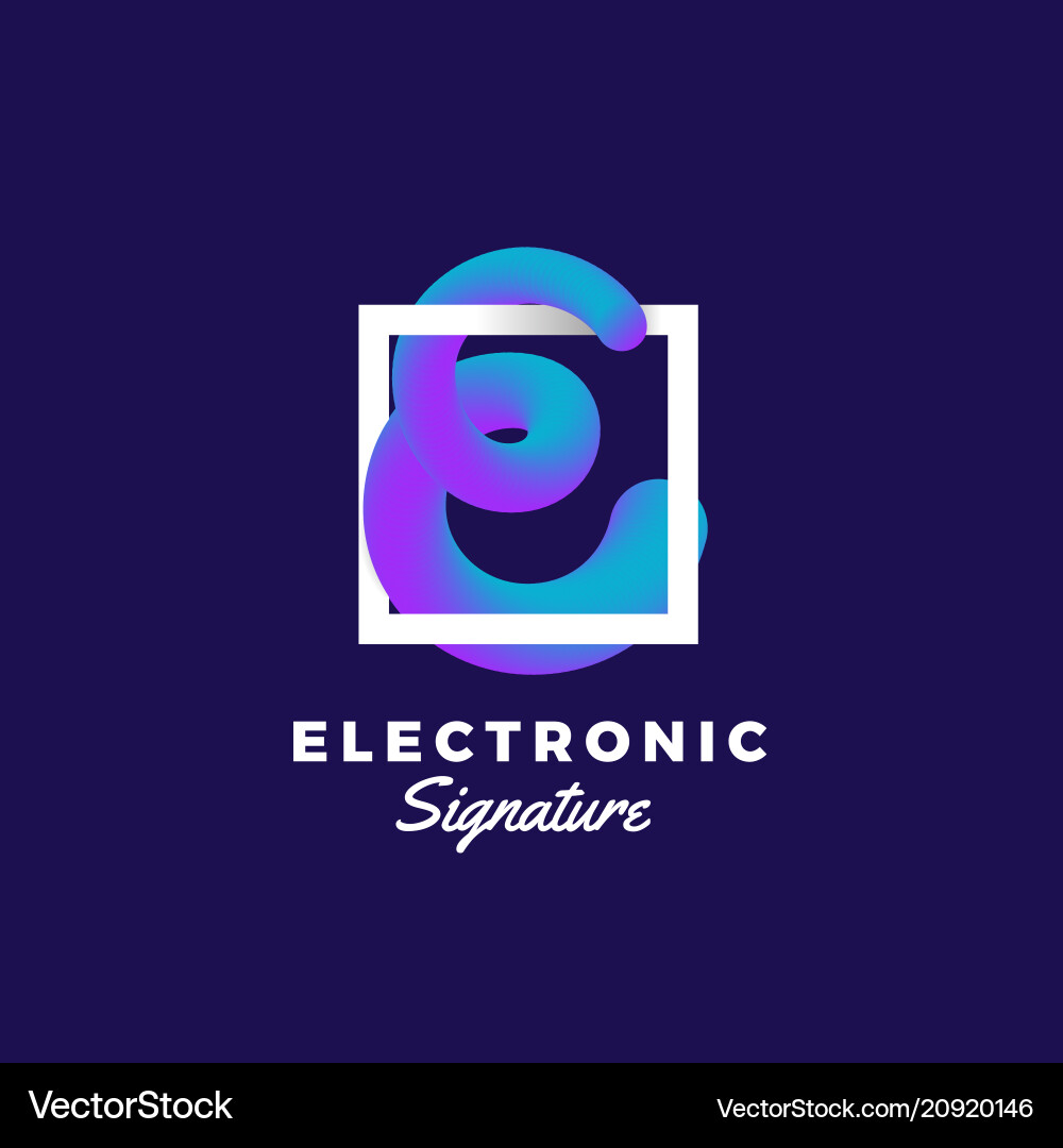 Electronic signature abstract blend curve Electronic signature abstract blend curve vector image