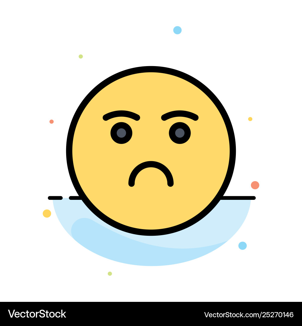 Emojis emotion feeling sad abstract flat color Emojis emotion feeling sad abstract flat color vector image