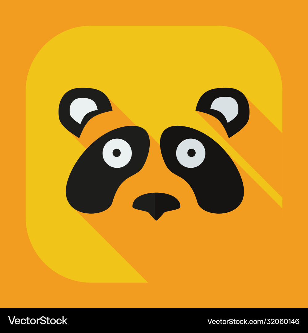 Flat modern design with shadow icons pandas Vector Image