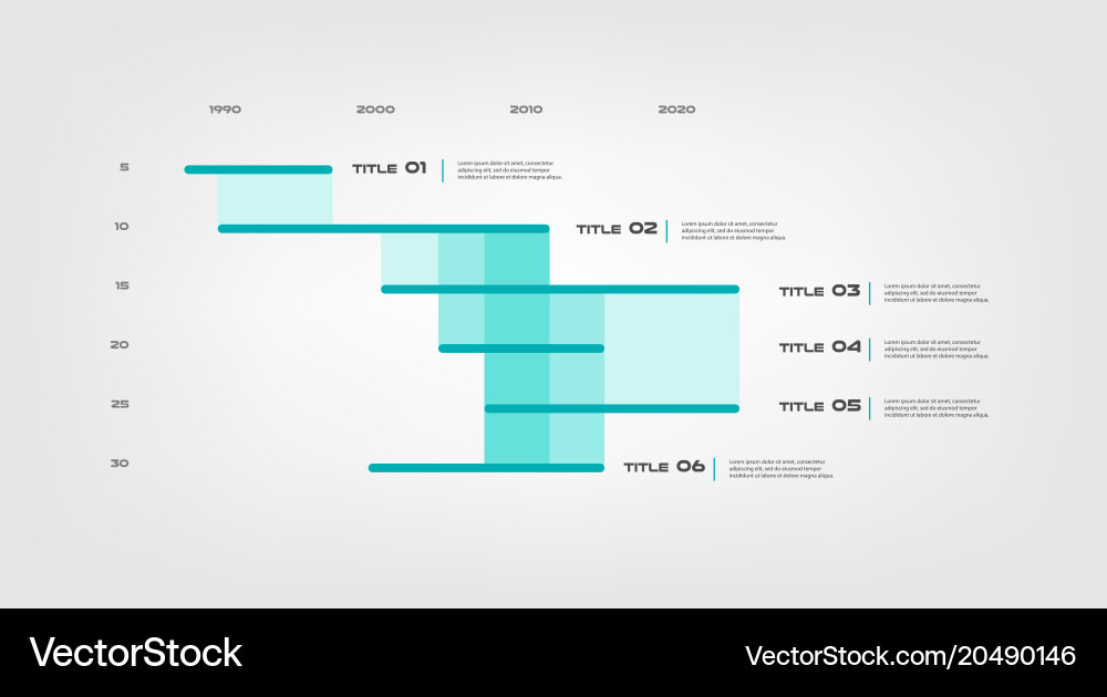 Gant infographic element of chart graph diagram vector image