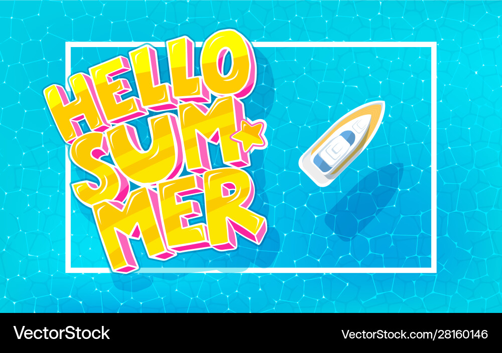 Hello summer background Vector Image