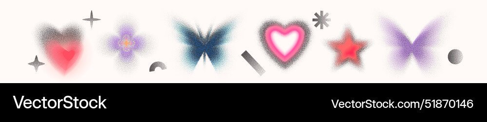 Noise gradient shapes background heart Noise gradient shapes background heart vector image