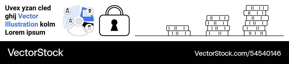 Secure data handling and financial growth Secure data handling and financial growth vector image