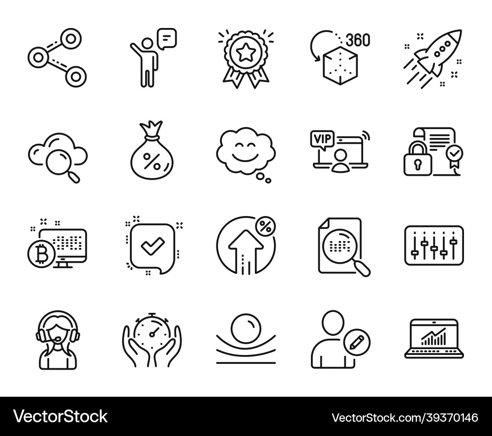Set of timer edit user and online Set of timer edit user and online vector image