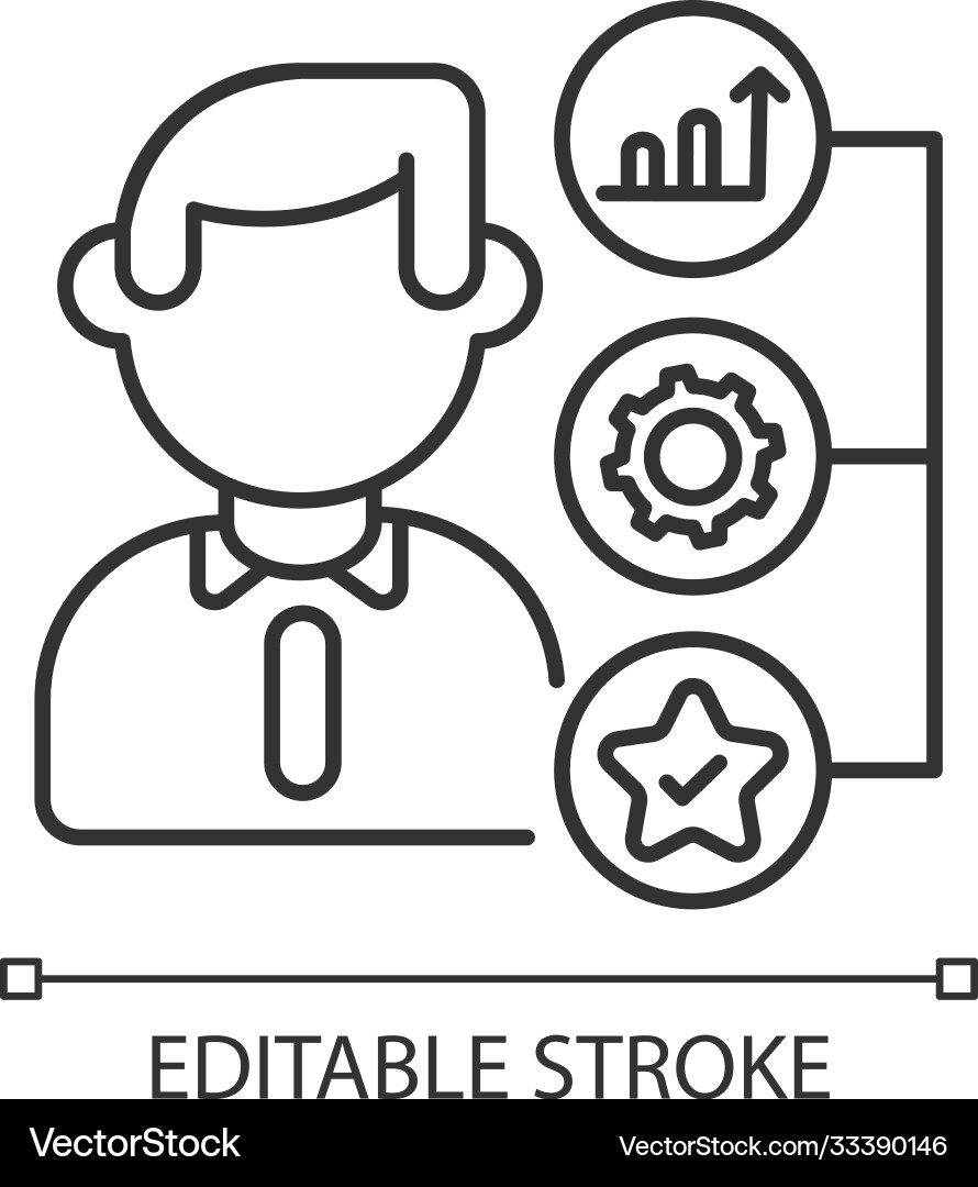 Skills and abilities linear icons Vector Image