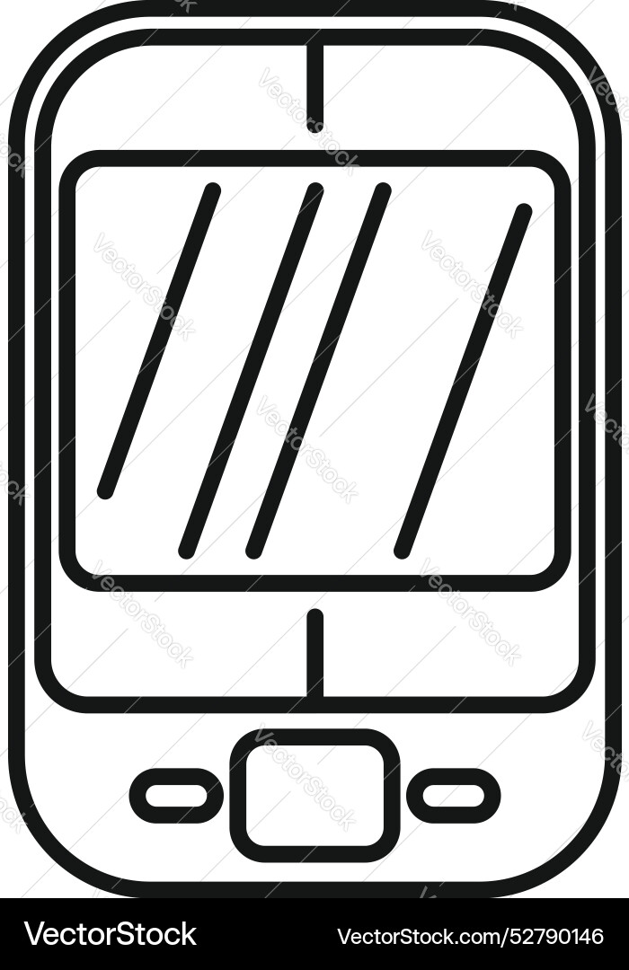 Smartphone with blank screen displaying minimalist vector image