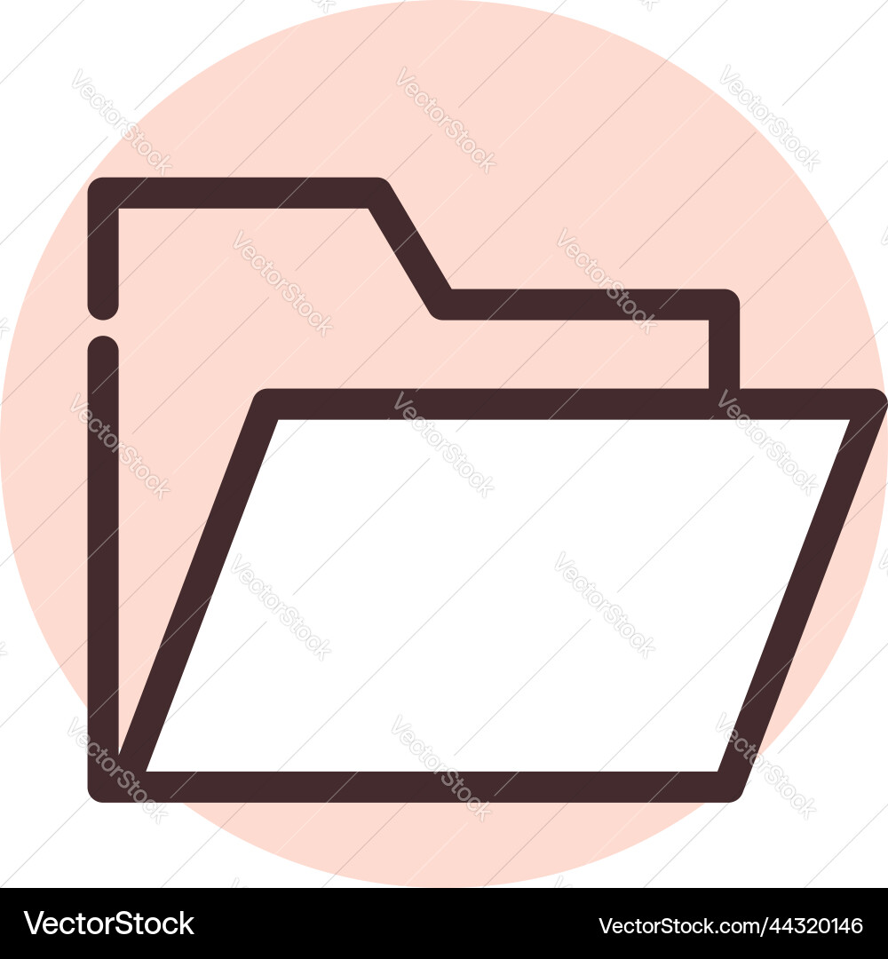 Ui folder on white background vector image