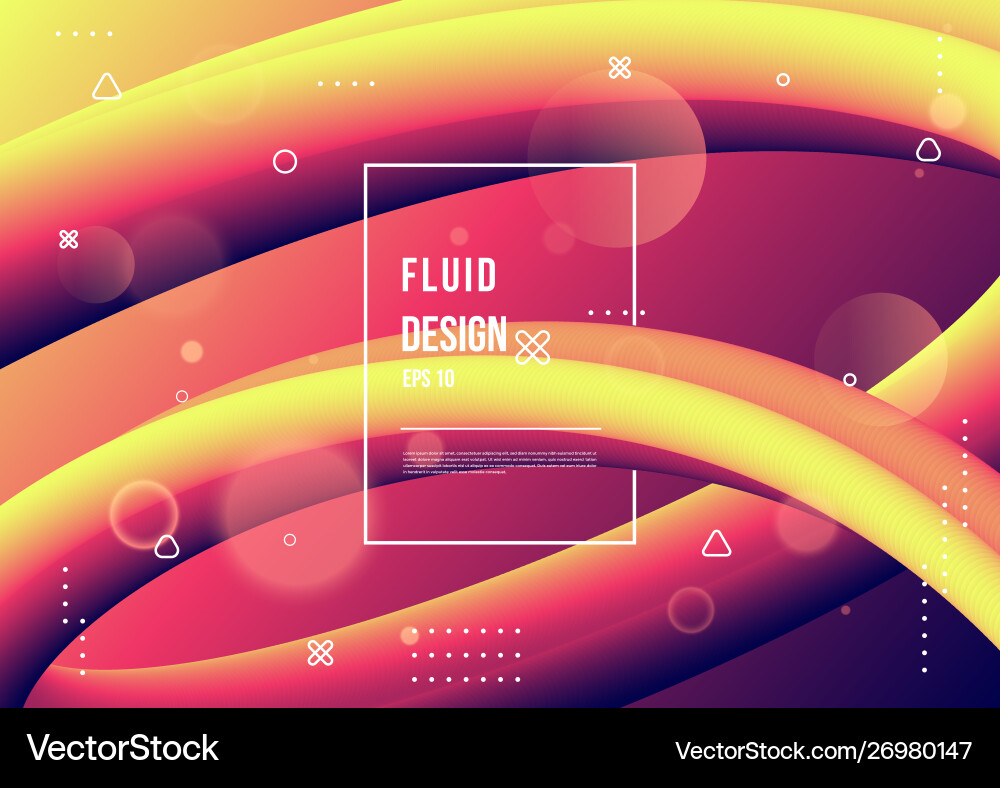 Abstract fluid color pattern neon liquid vector image