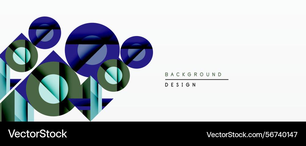 Abstract geometric composition overlapping Vector Image