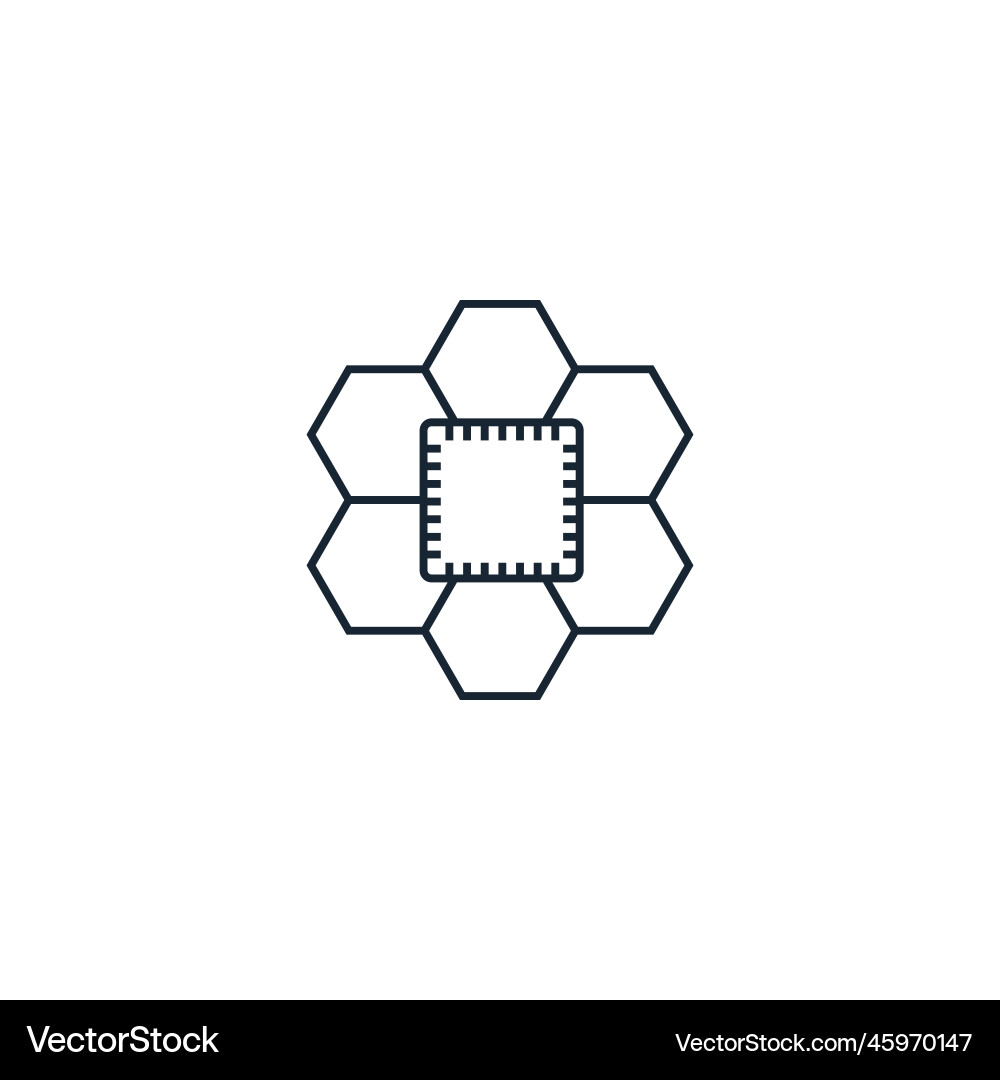 Ai pattern creative icon from artificial vector image