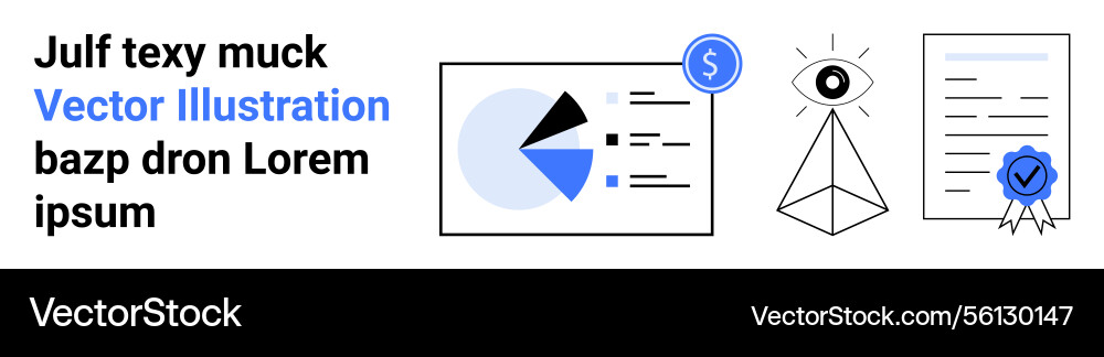 Analytics dashboard with financial data eye Analytics dashboard with financial data eye vector image