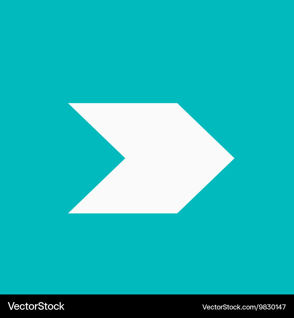 Arrow pointing right inside square icon vector image