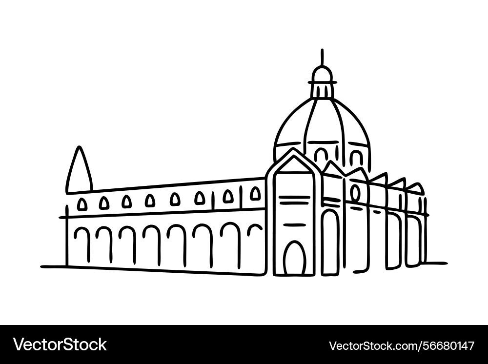 Building line art flat Building line art flat vector image